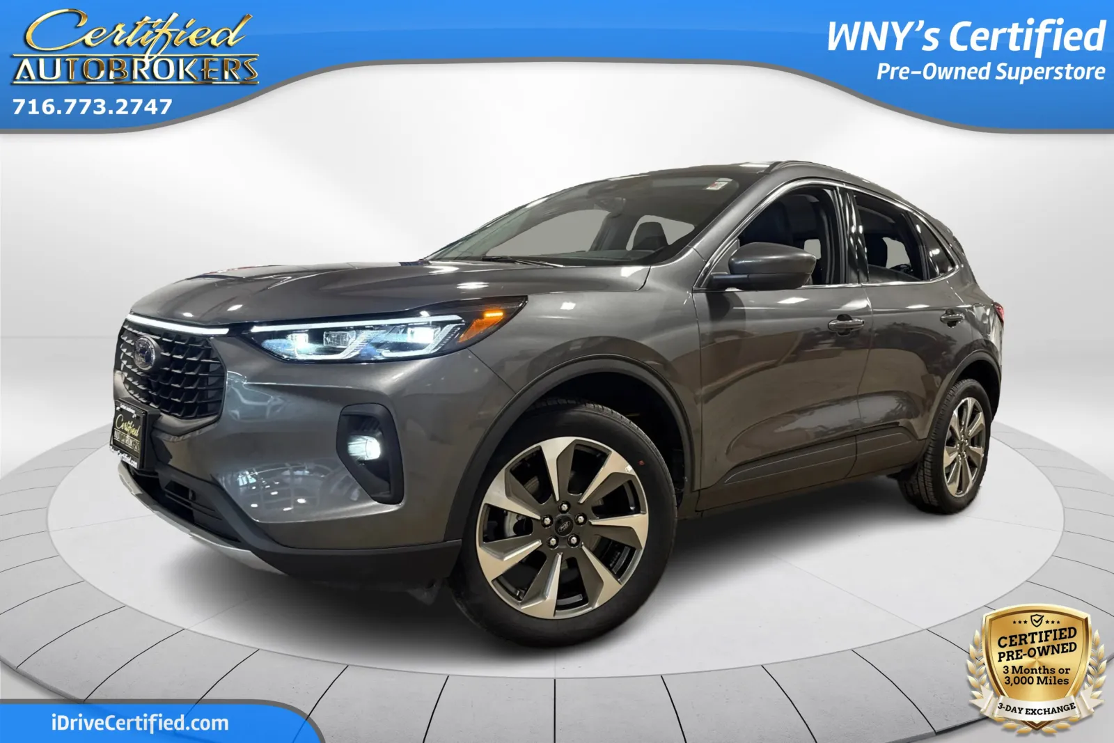 Gray 2024 Ford Escape Platinum AWD for sale in Grand Island, NY