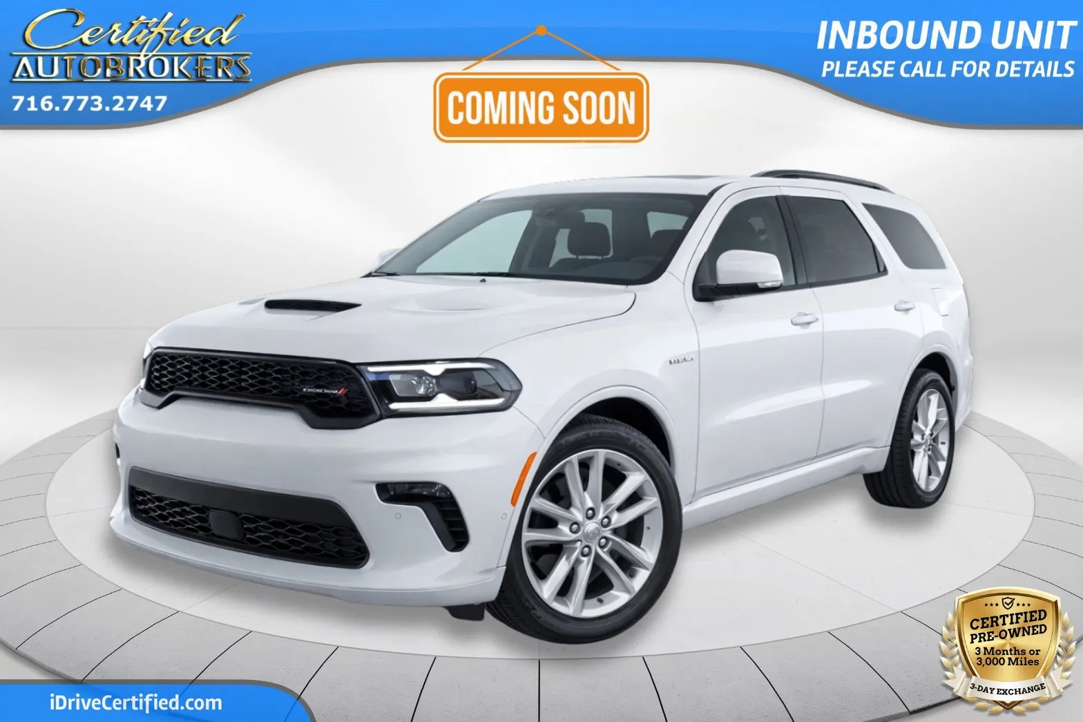 White 2025 Dodge Durango R/T Plus AWD for sale in Grand Island, NY