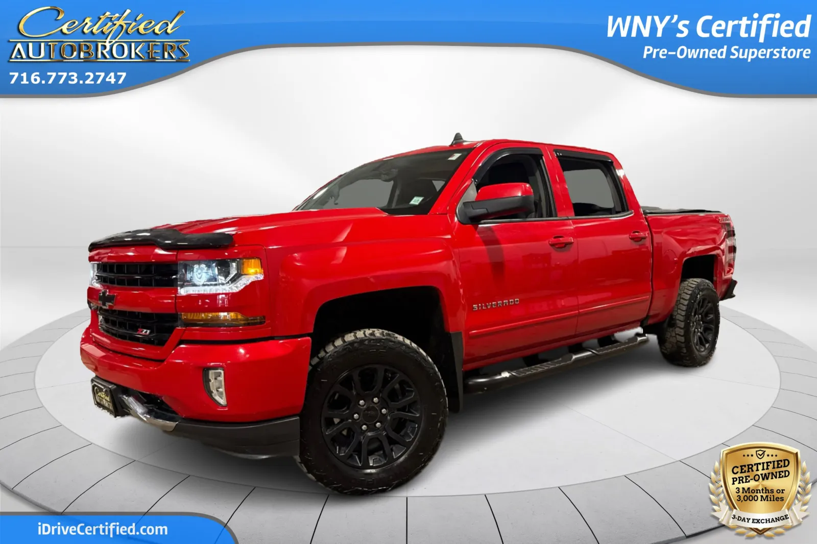 Red 2017 Chevrolet Silverado 1500 LT 4x4 for sale in Grand Island, NY