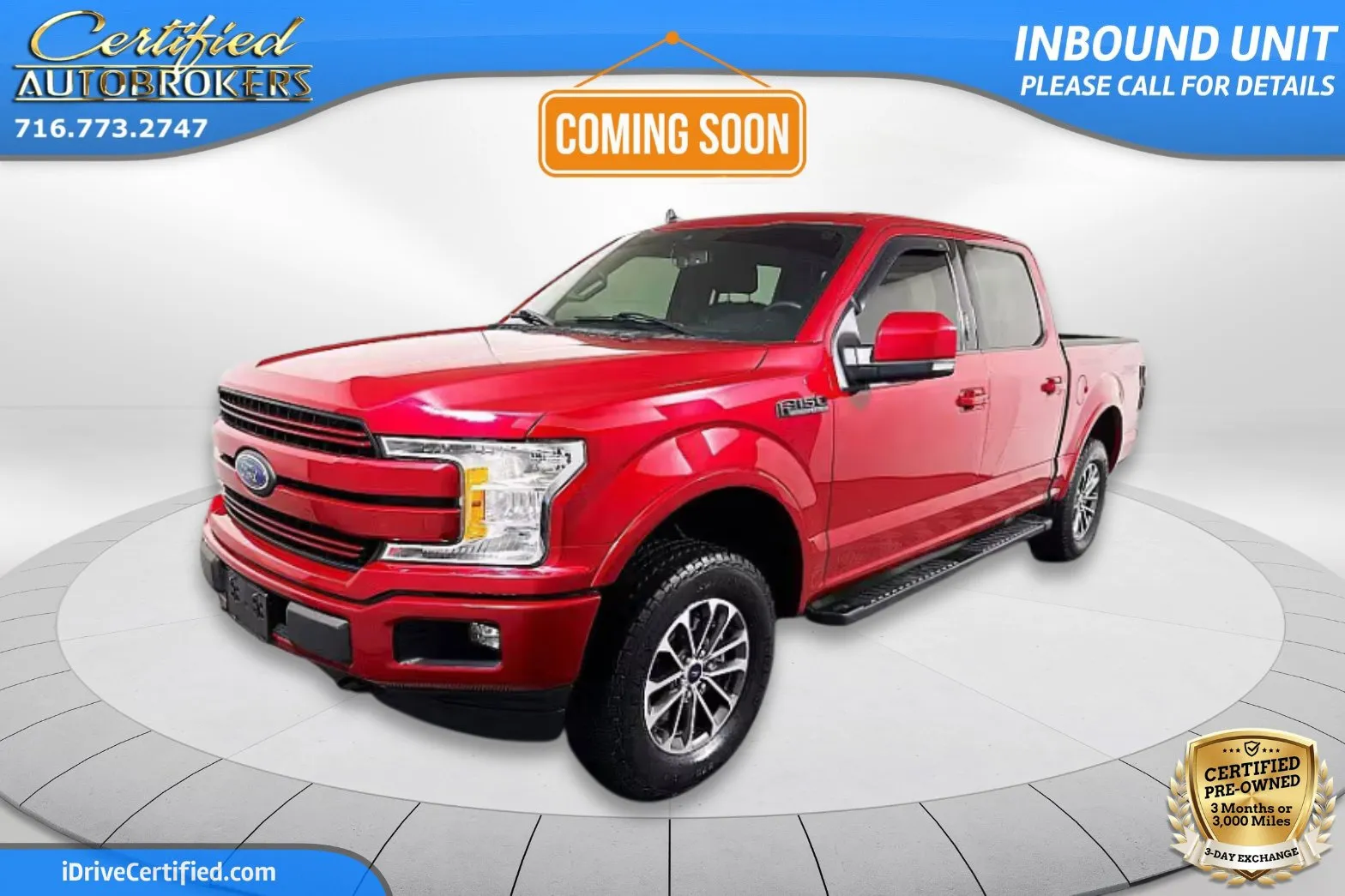 Red 2020 Ford F-150 LARIAT Sport 4x4 for sale in Grand Island, NY