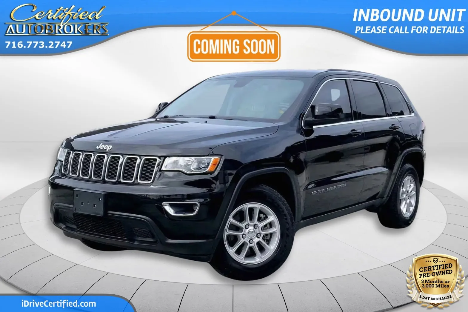 Black 2018 Jeep Grand Cherokee Laredo E 4x4 for sale in Grand Island, NY