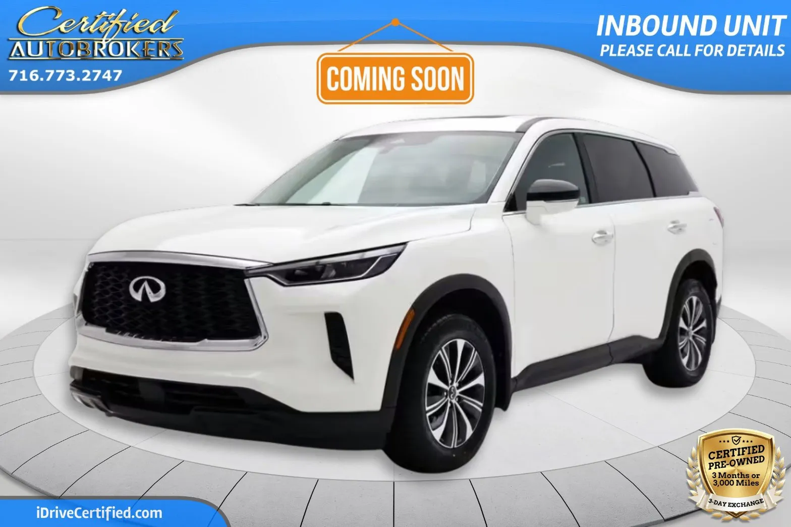 White 2023 INFINITI QX60 PURE AWD for sale in Grand Island, NY