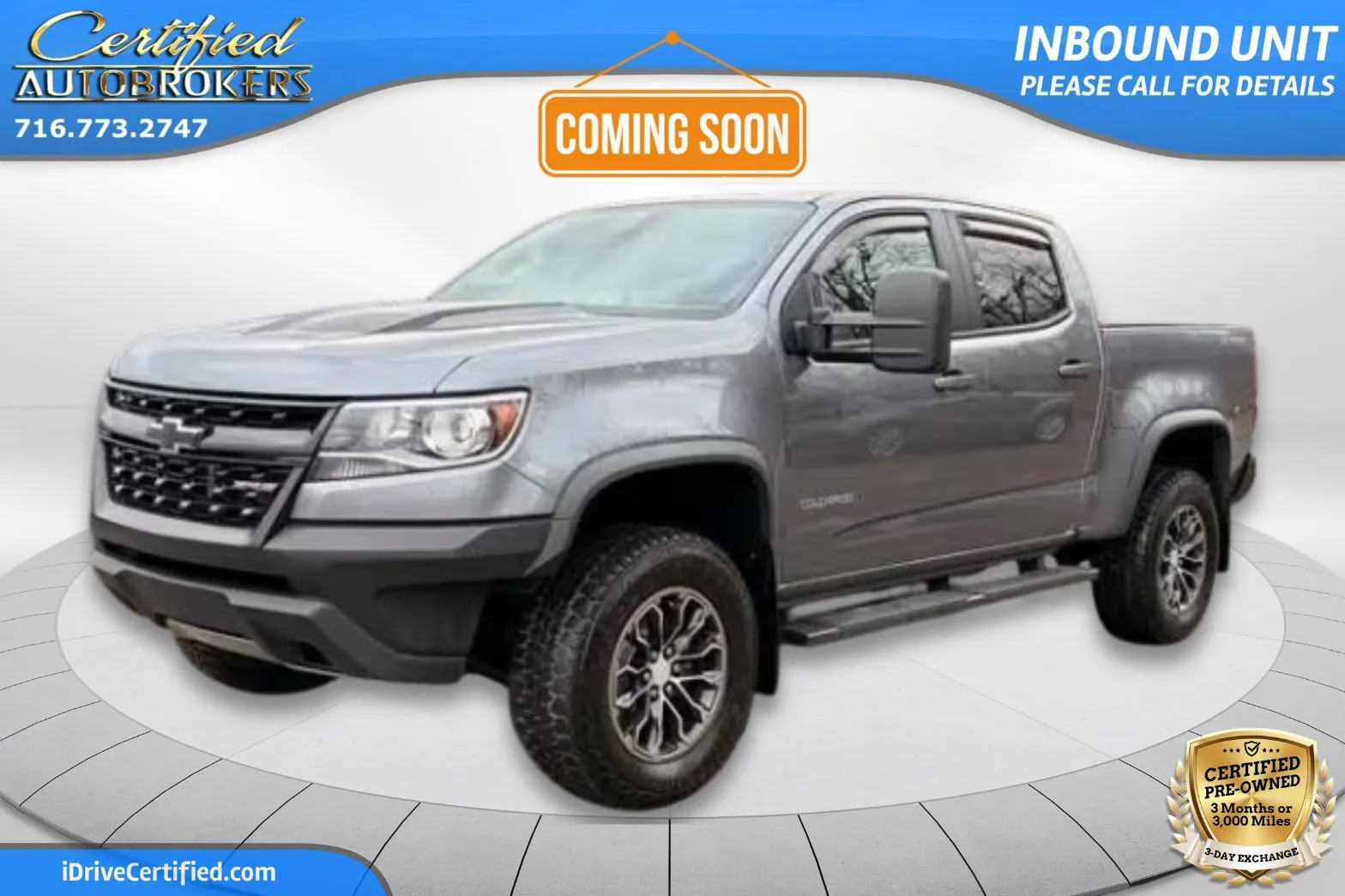 Gray 2019 Chevrolet Colorado ZR2 4x4 for sale in Grand Island, NY