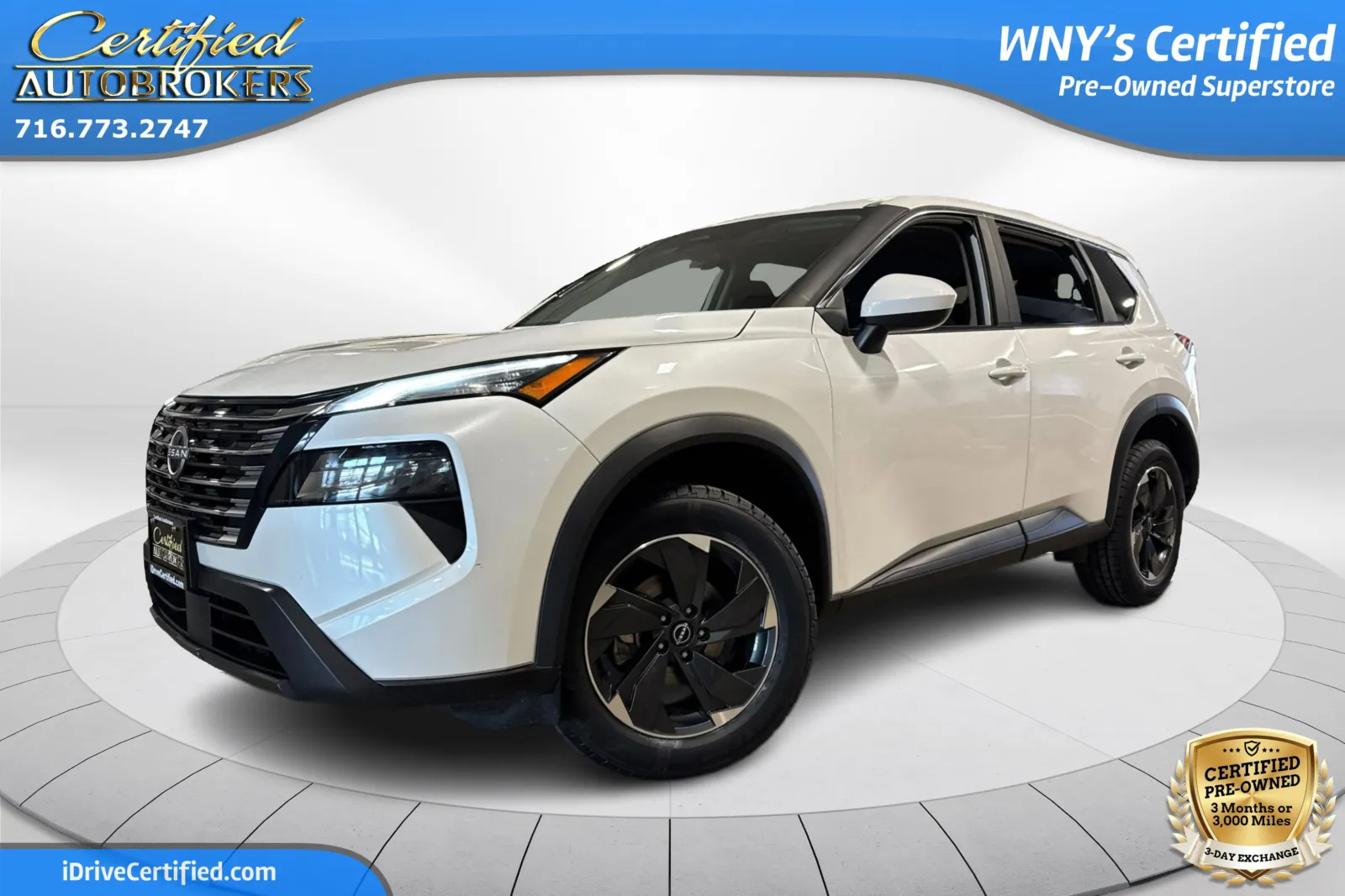 White 2025 Nissan Rogue SV AWD for sale in Grand Island, NY