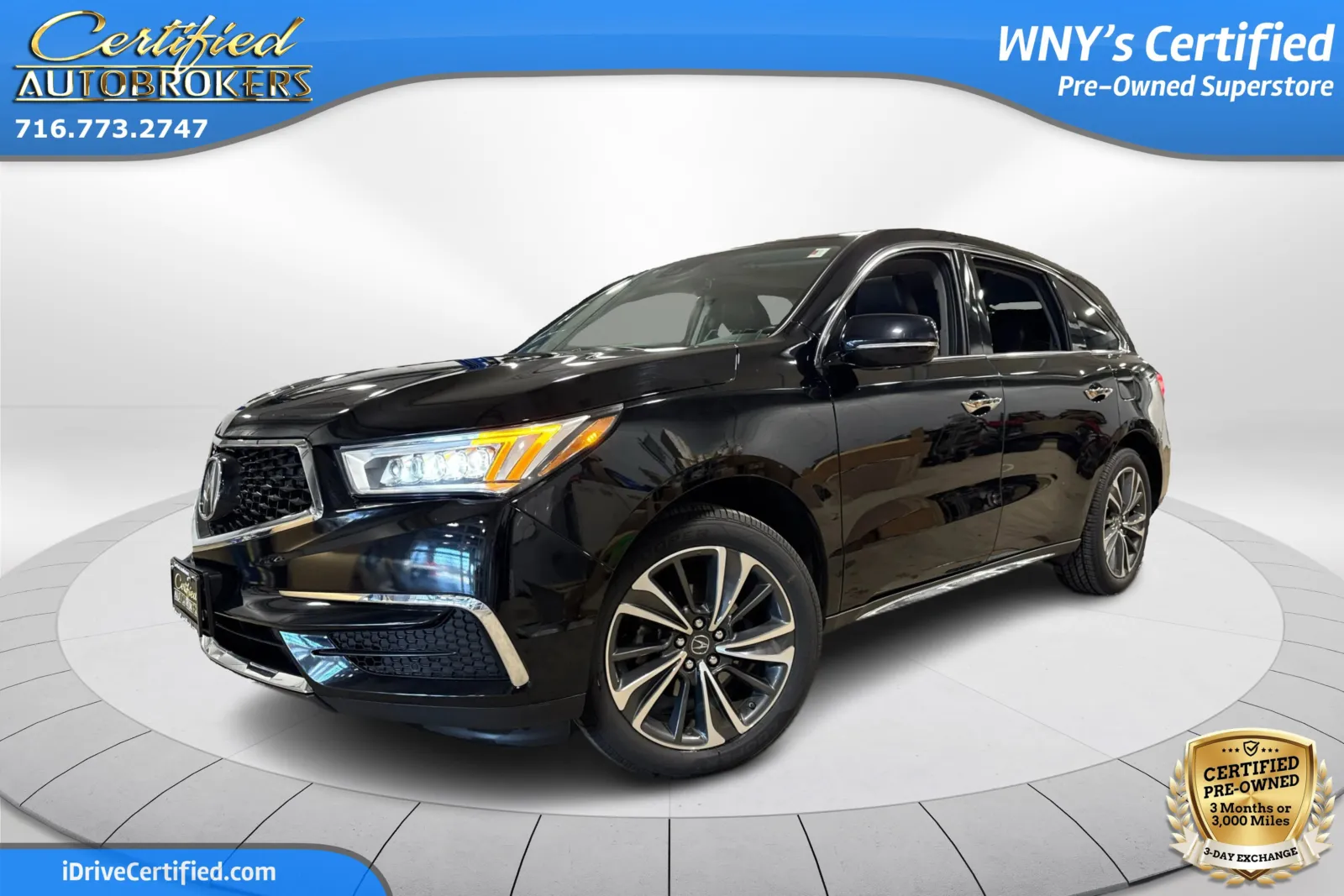 Black 2020 Acura MDX w/Technology Pkg AWD for sale in Grand Island, NY