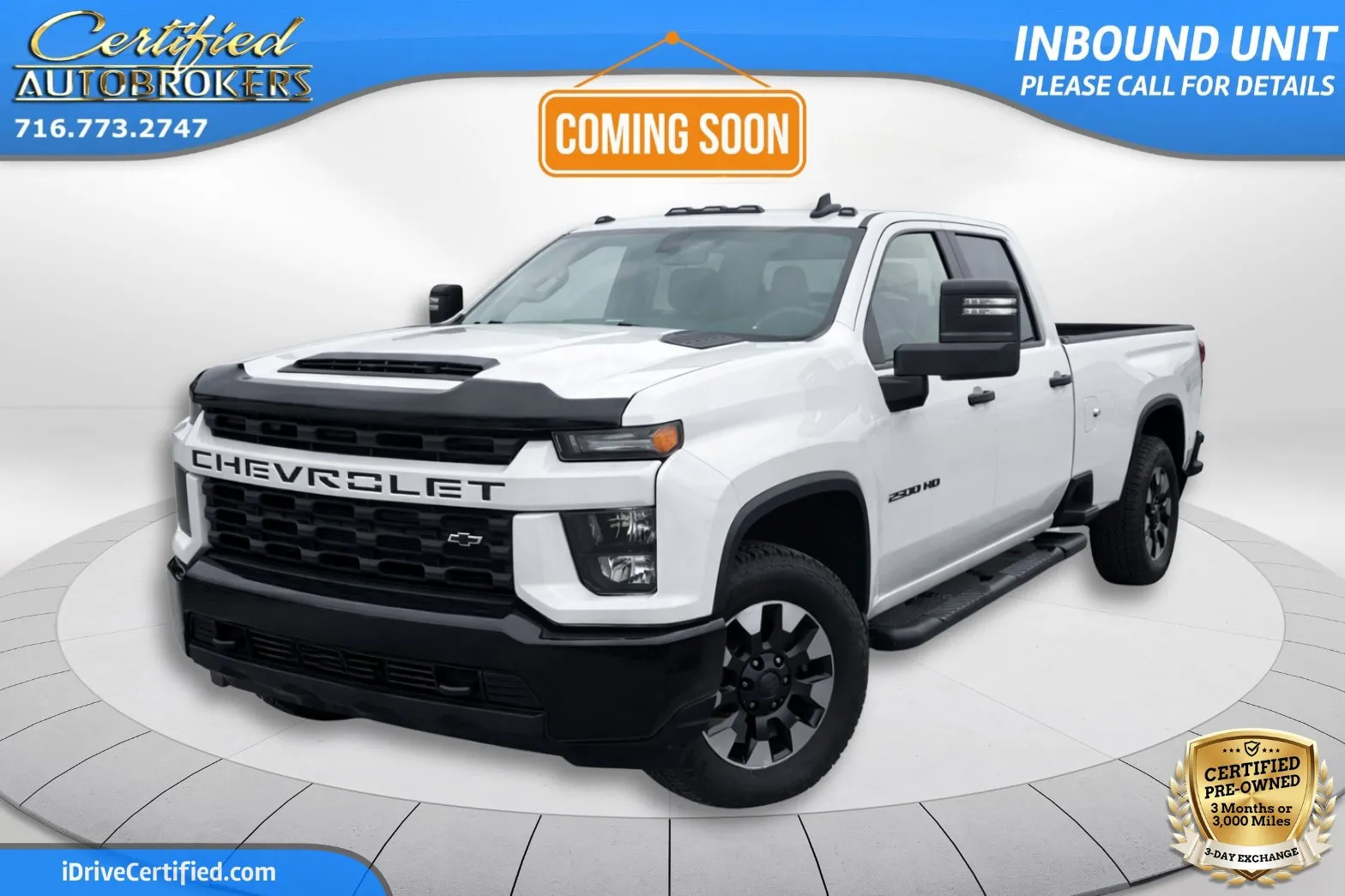 White 2020 Chevrolet Silverado 2500HD Custom 4x4 for sale in Grand Island, NY