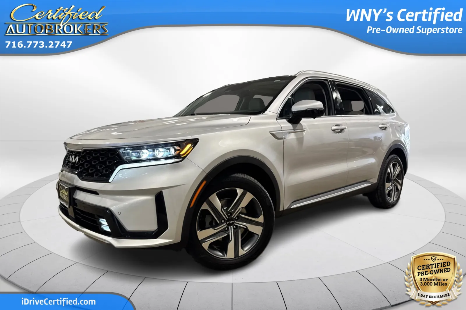 Silver 2023 Kia Sorento Hybrid SX Prestige AWD for sale in Grand Island, NY