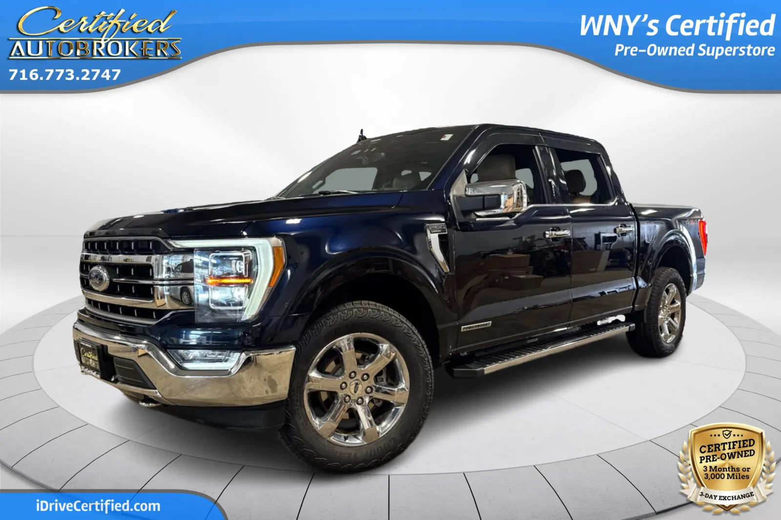 Blue 2021 Ford F-150 LARIAT 4x4 for sale in Grand Island, NY
