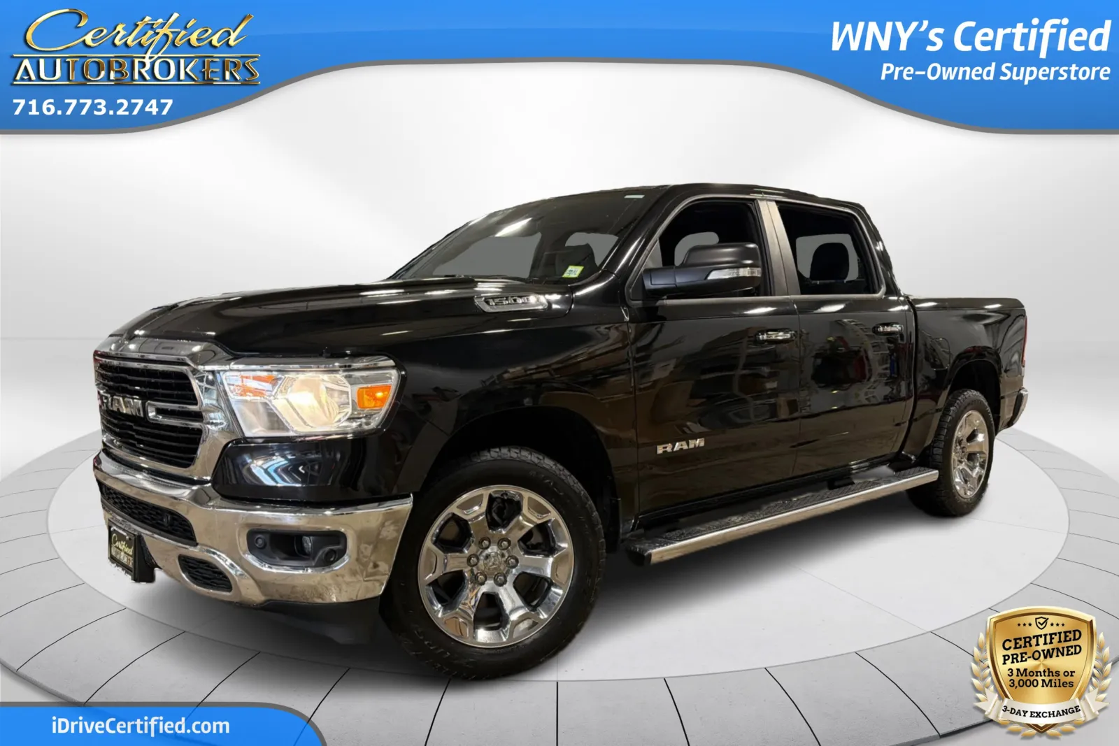 Black 2019 Ram 1500 Big Horn 4x4 for sale in Grand Island, NY