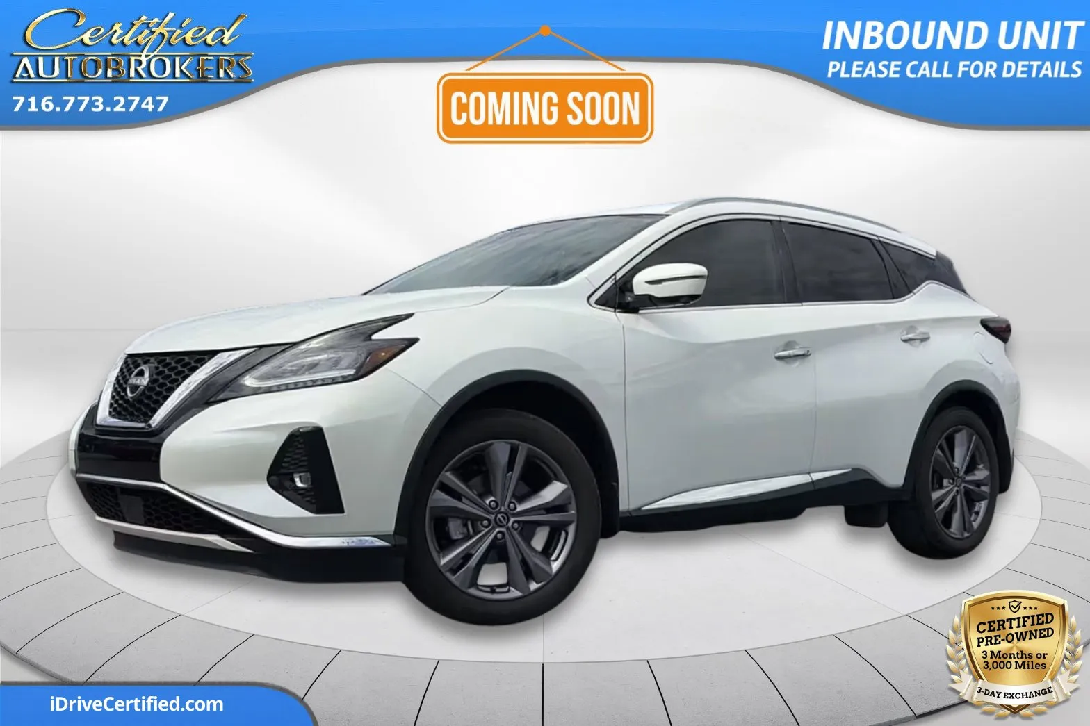 White 2024 Nissan Murano Platinum AWD for sale in Grand Island, NY