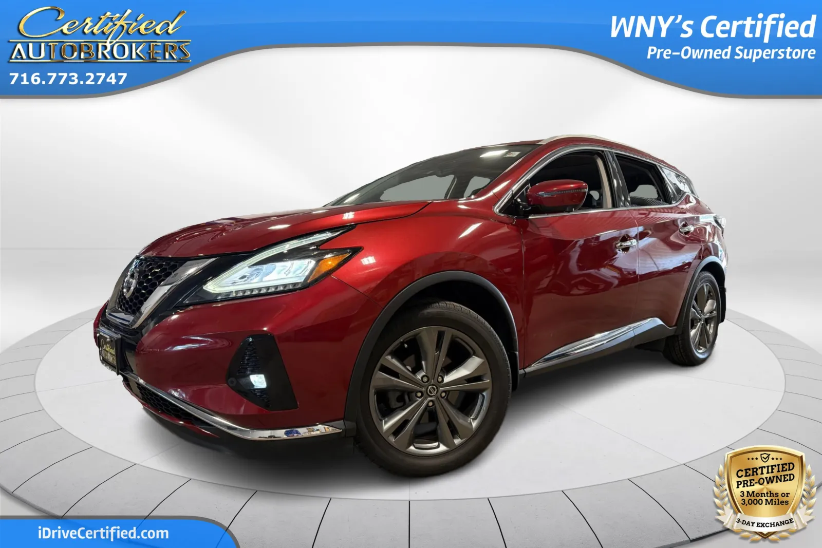 Red 2020 Nissan Murano Platinum AWD for sale in Grand Island, NY