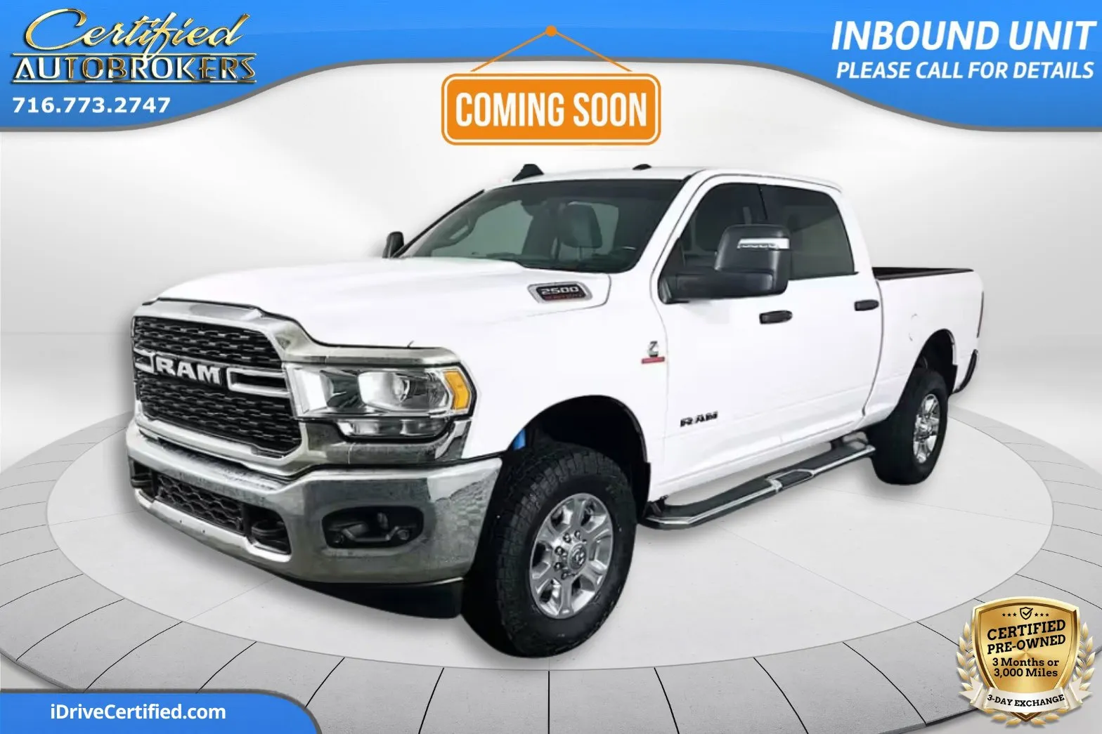 White 2023 Ram 2500 Big Horn 4x4 for sale in Grand Island, NY