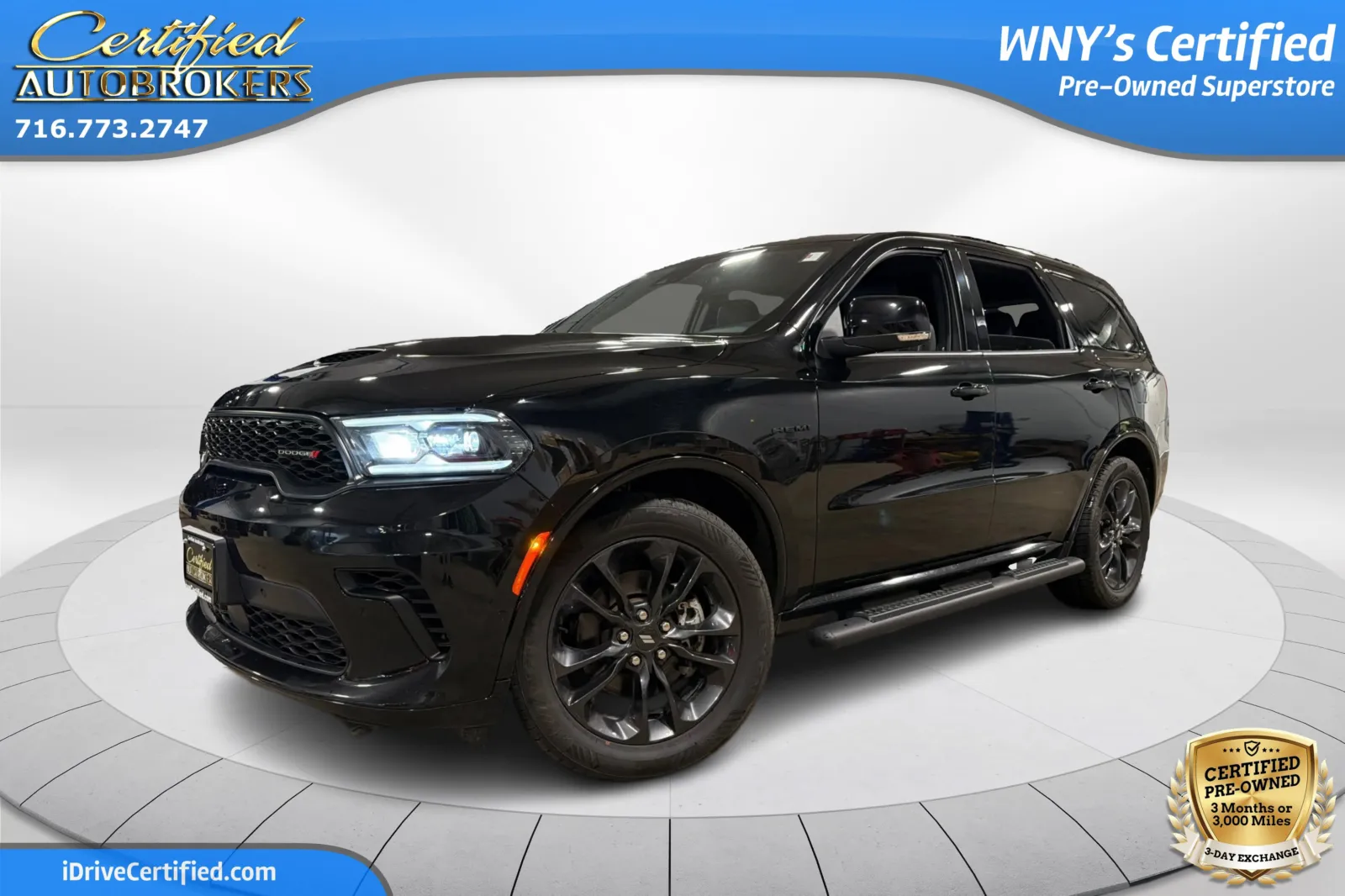 Black 2024 Dodge Durango R/T Plus AWD for sale in Grand Island, NY