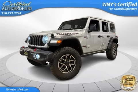 Silver 2024 Jeep Wrangler Rubicon 4x4 for sale in Grand Island, NY