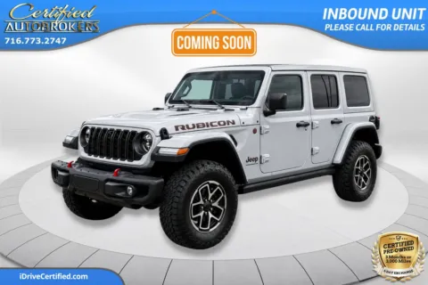 Silver 2024 Jeep Wrangler Rubicon 4x4 for sale in Grand Island, NY