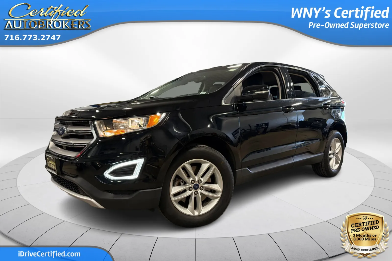 Black 2018 Ford Edge SEL AWD for sale in Grand Island, NY