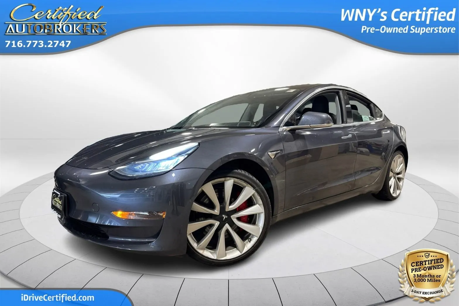 Silver 2019 Tesla Model 3 Performance AWD for sale in Grand Island, NY