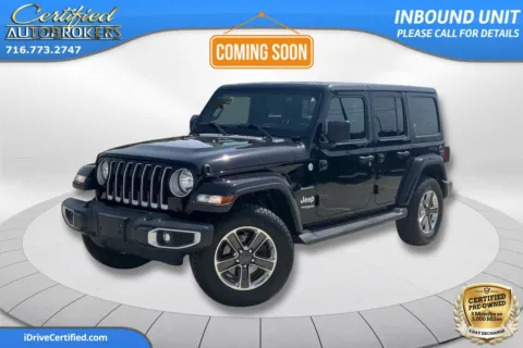 Black 2019 Jeep Wrangler Unlimited Sahara 4x4 for sale in Grand Island, NY