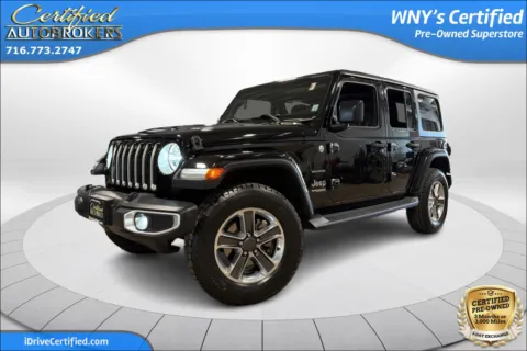 Black 2019 Jeep Wrangler Unlimited Sahara 4x4 for sale in Grand Island, NY