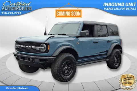 Blue 2022 Ford Bronco Wildtrak Advanced 4x4 for sale in Grand Island, NY
