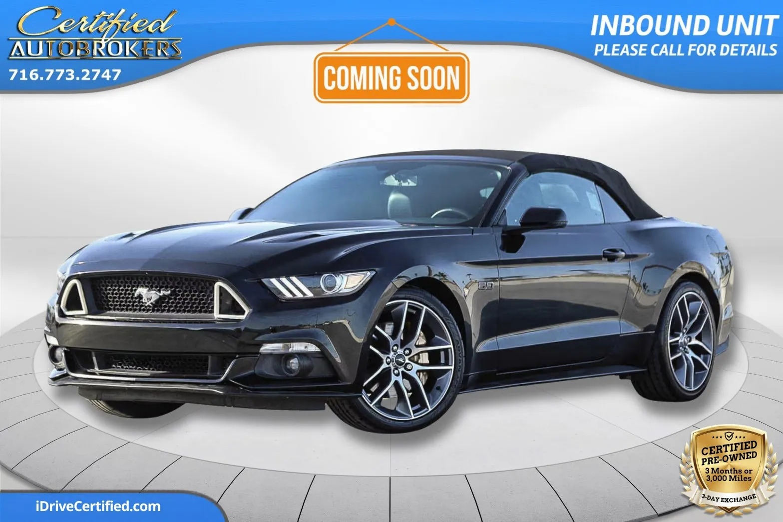 Black 2015 Ford Mustang GT Premium for sale in Grand Island, NY