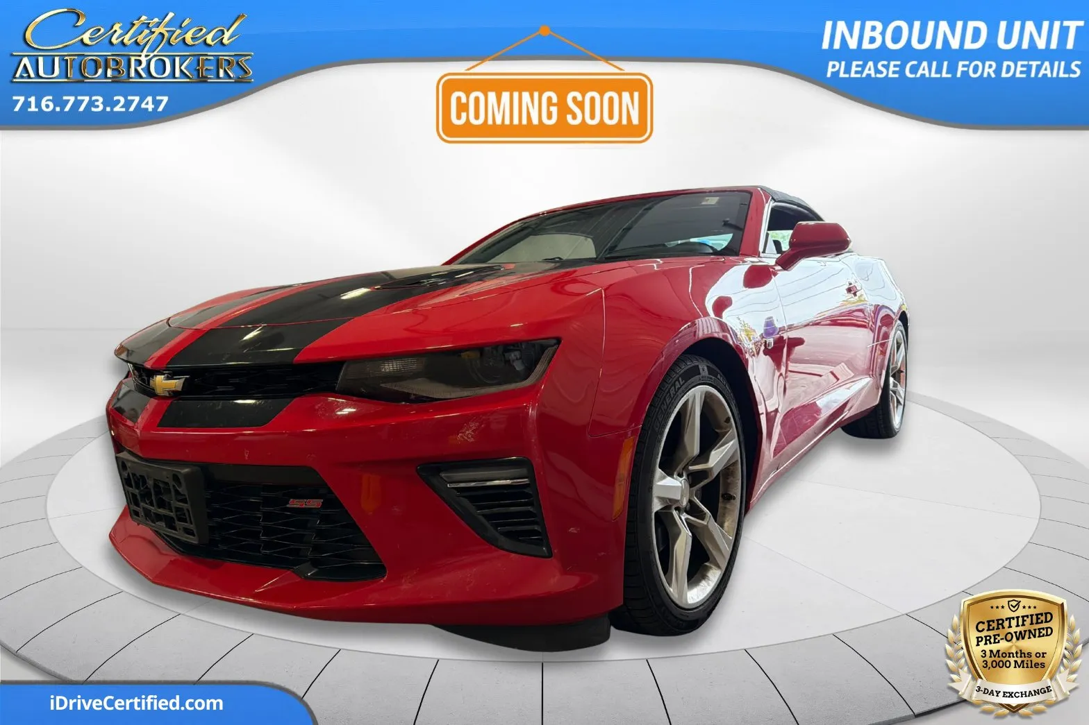 Red 2016 Chevrolet Camaro 1SS Convertible for sale in Grand Island, NY