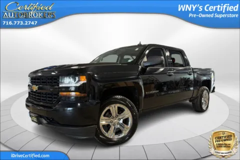 Black 2018 Chevrolet Silverado 1500 Custom 4x4 for sale in Grand Island, NY