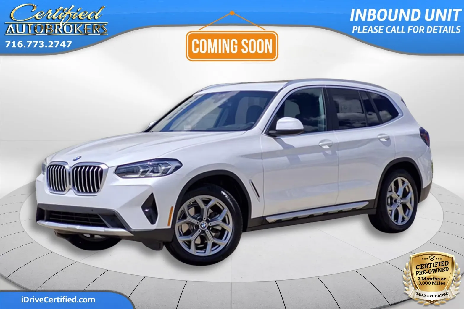 White 2024 BMW X3 xDrive30i AWD for sale in Grand Island, NY