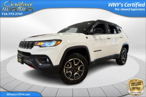 White 2025 Jeep Compass Trailhawk 4x4 for sale in Grand Island, NY