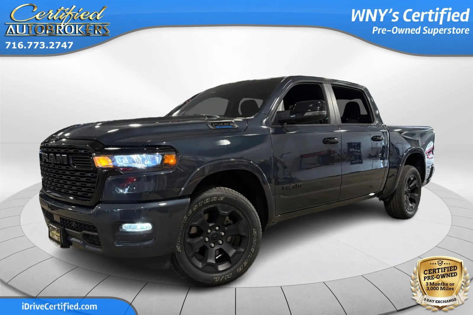 Blue 2025 Ram 1500 Big Horn 4x4 for sale in Grand Island, NY