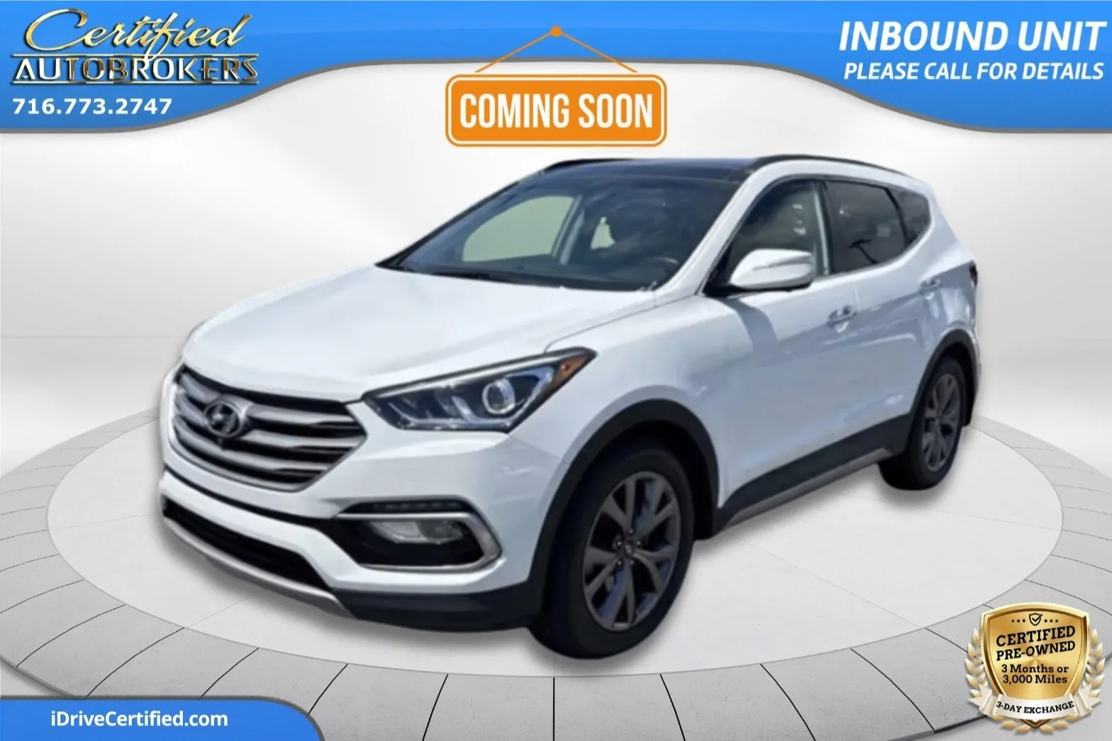 White 2018 Hyundai Santa Fe Sport 2.0T Ultimate AWD for sale in Grand Island, NY