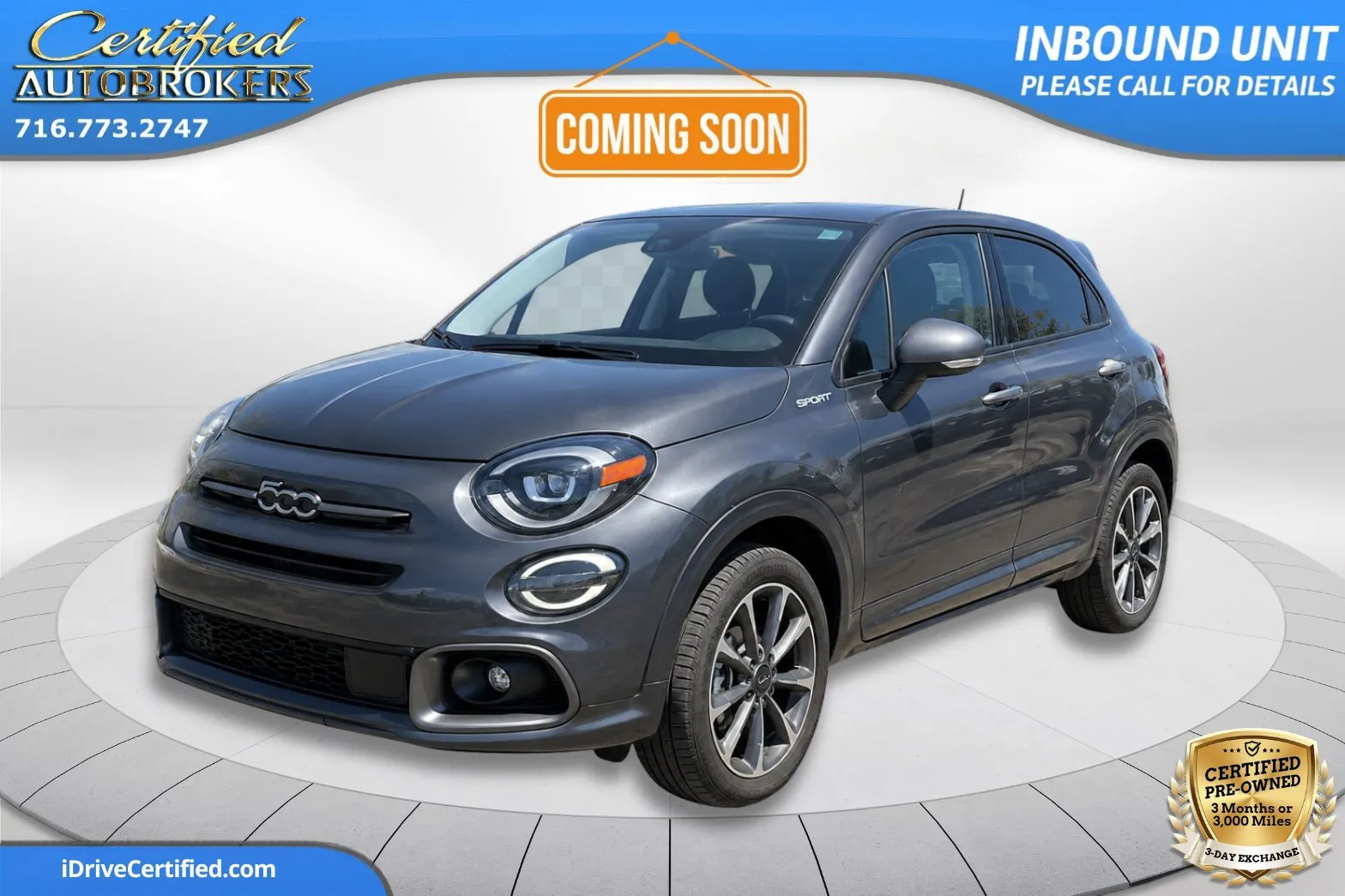 Gray 2023 FIAT 500X Sport AWD for sale in Grand Island, NY