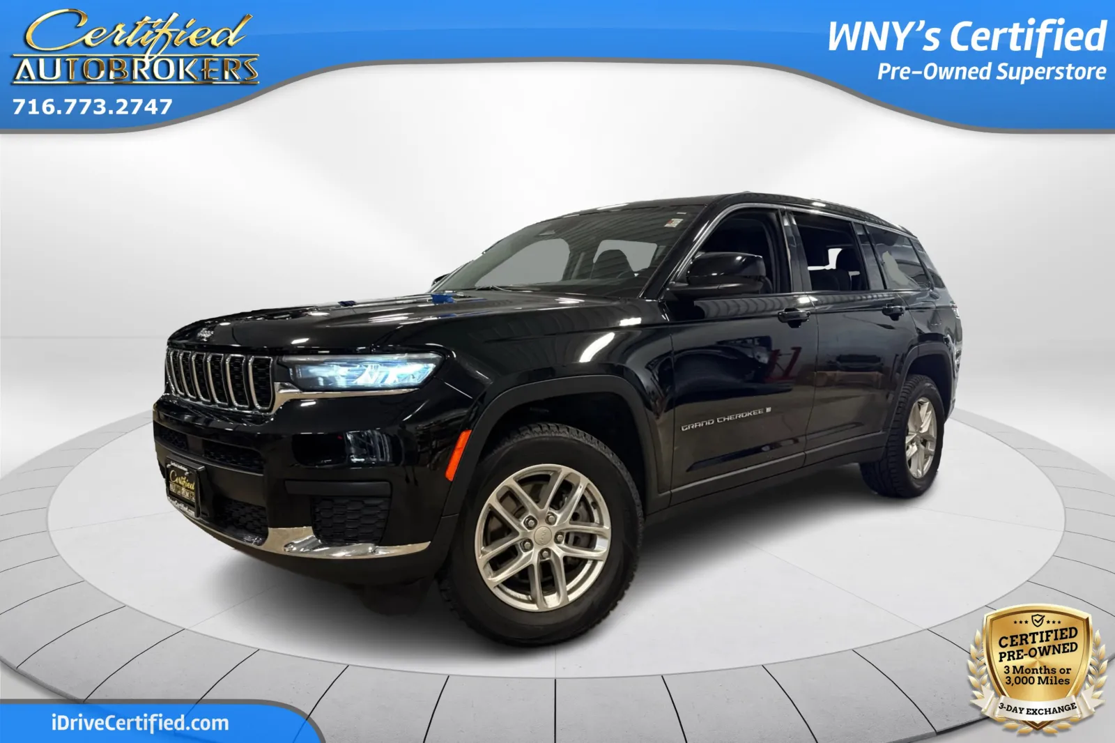 Black 2021 Jeep Grand Cherokee L Laredo 4x4 for sale in Grand Island, NY