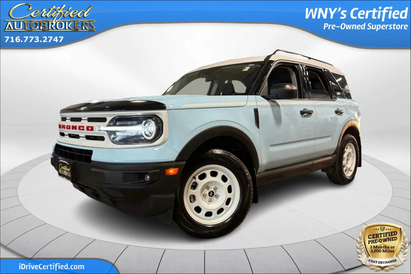 Blue 2023 Ford Bronco Sport Heritage 4x4 for sale in Grand Island, NY