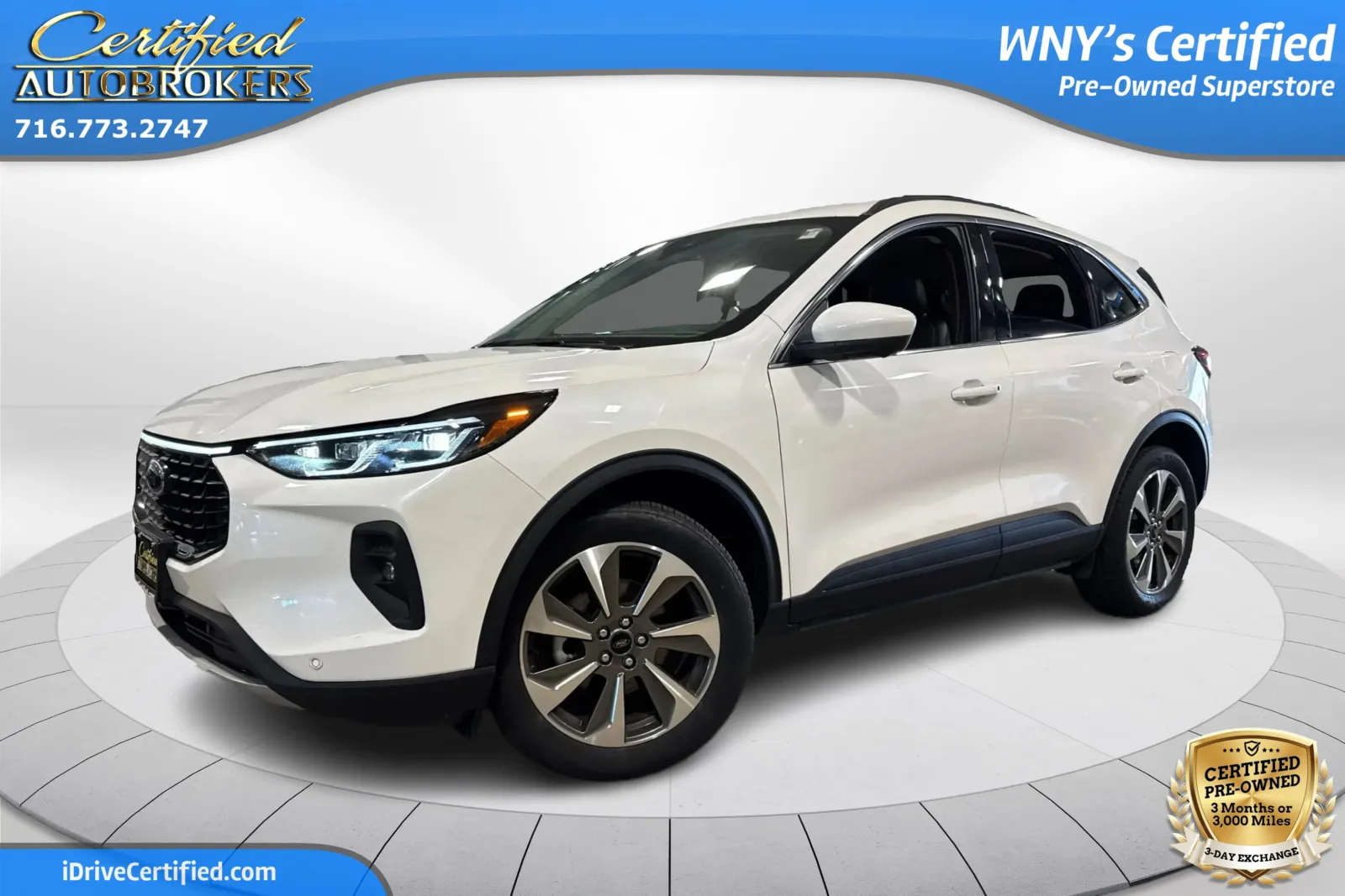 White 2024 Ford Escape Platinum AWD for sale in Grand Island, NY