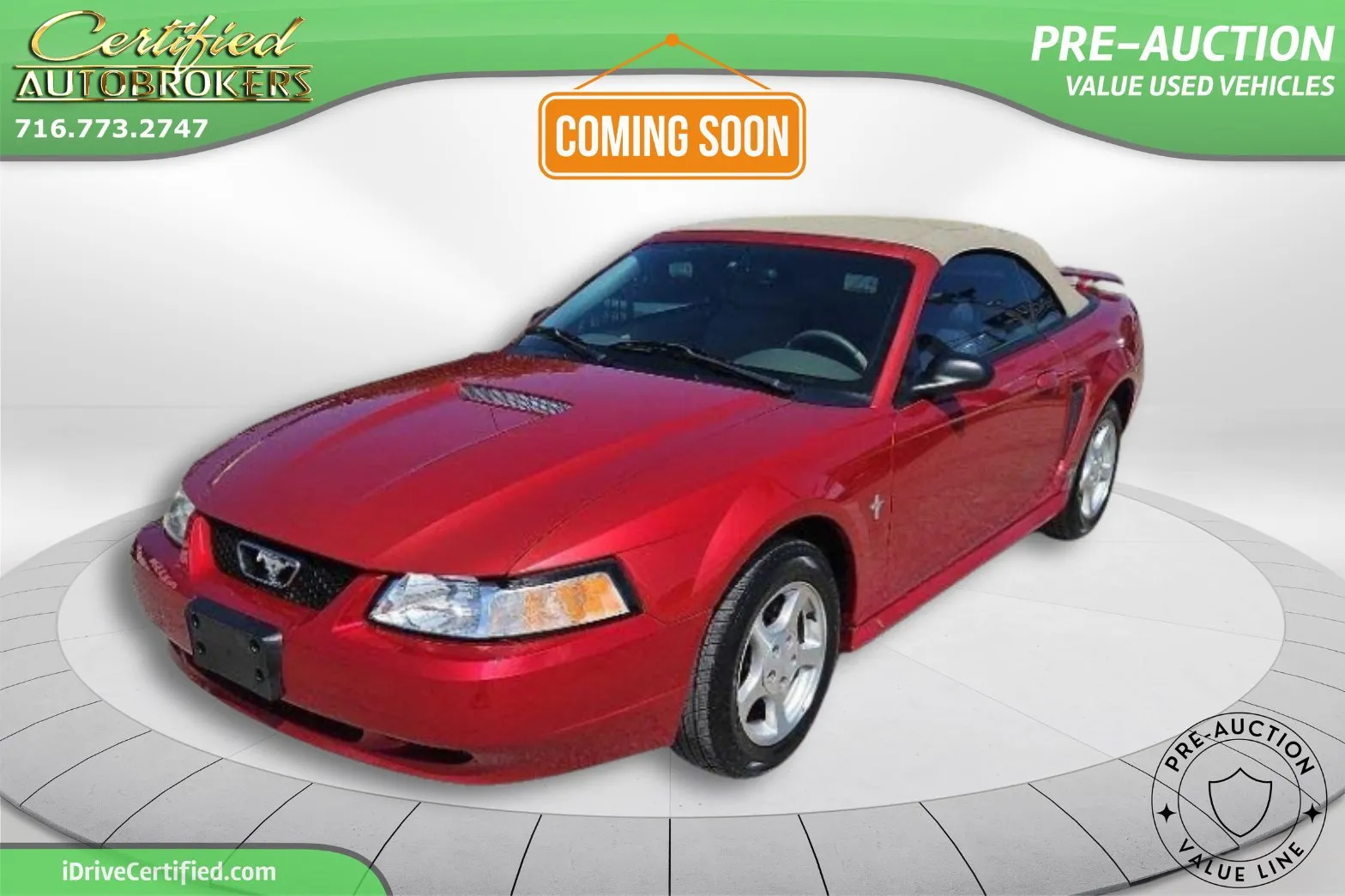 Red 2002 Ford Mustang GT Deluxe Convertible for sale in Grand Island, NY