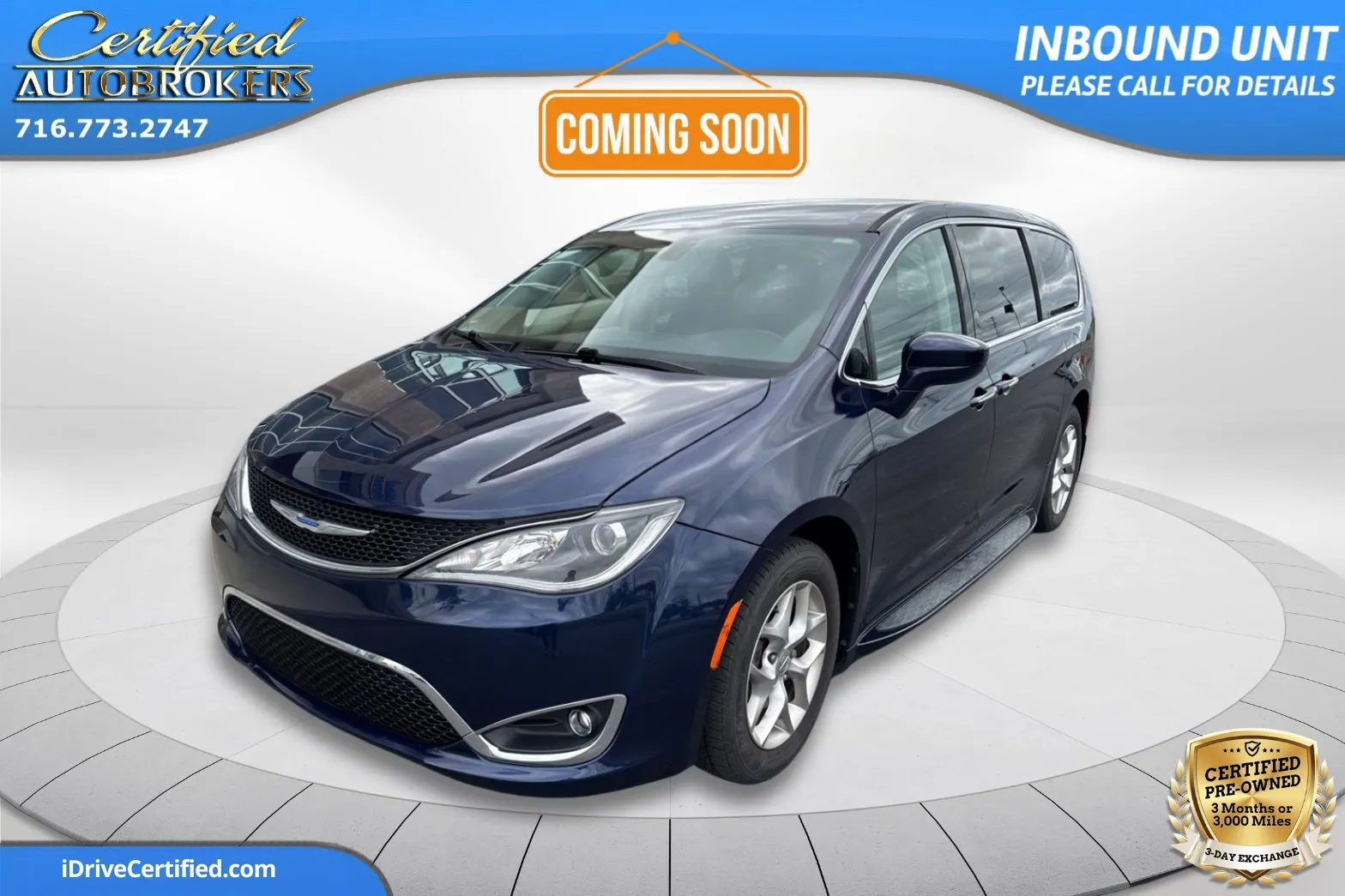 Blue 2018 Chrysler Pacifica Touring Plus for sale in Grand Island, NY
