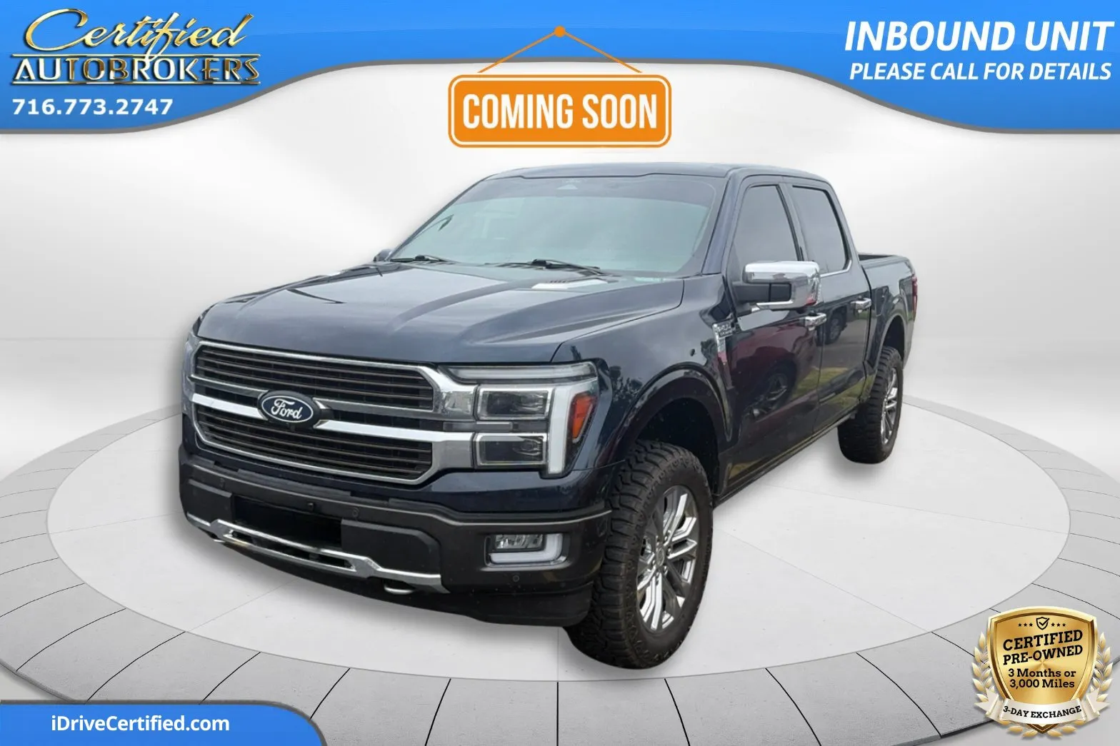 Blue 2024 Ford F-150 King Ranch 4x4 for sale in Grand Island, NY
