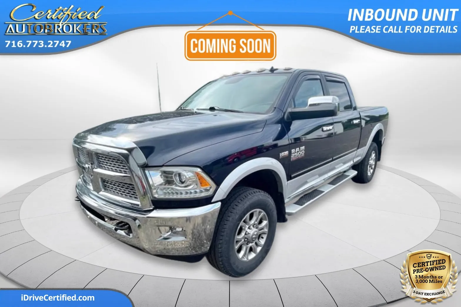Blue 2015 Ram 2500 Laramie 4x4 for sale in Grand Island, NY
