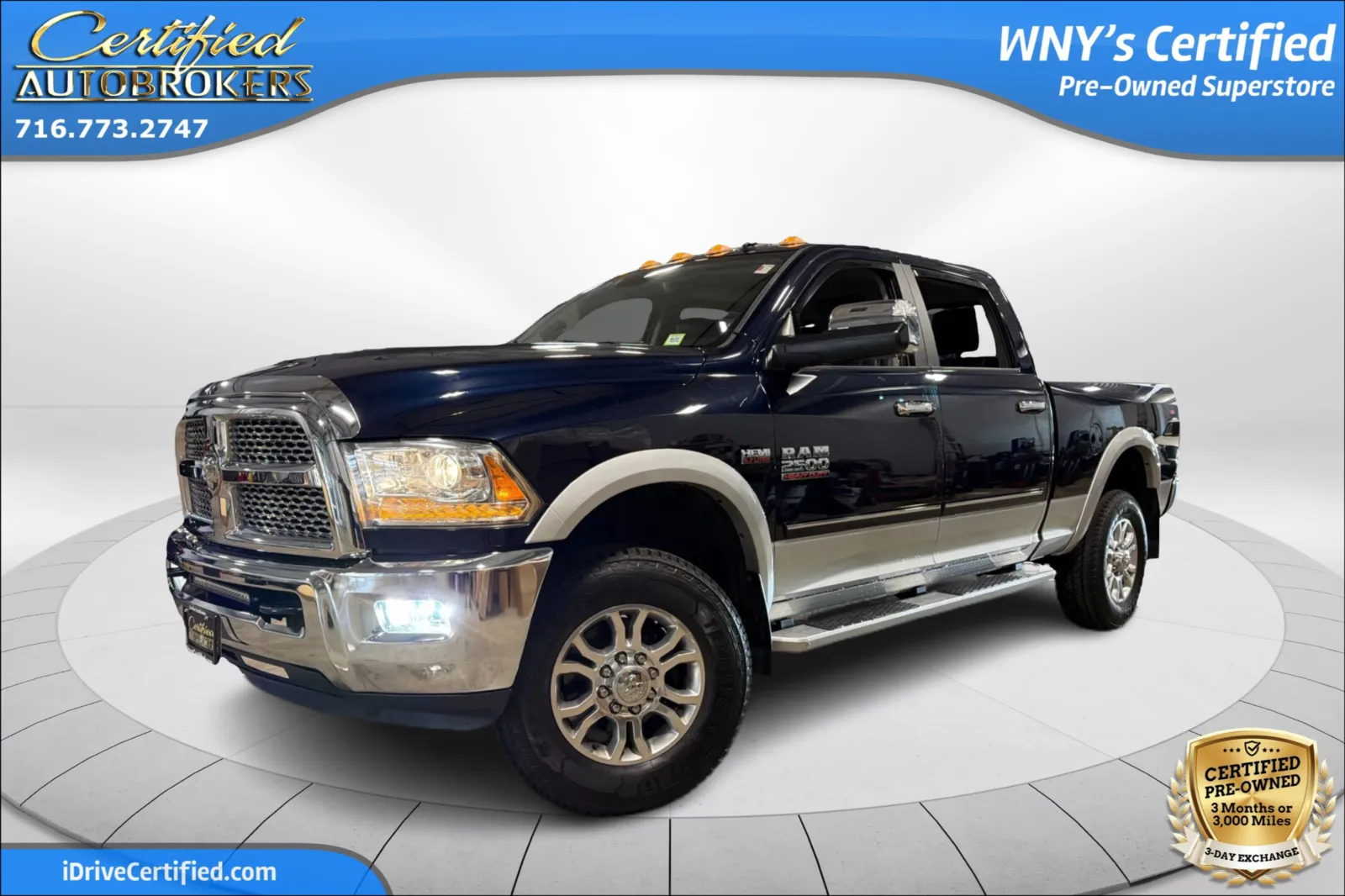 Blue 2015 Ram 2500 Laramie 4x4 for sale in Grand Island, NY