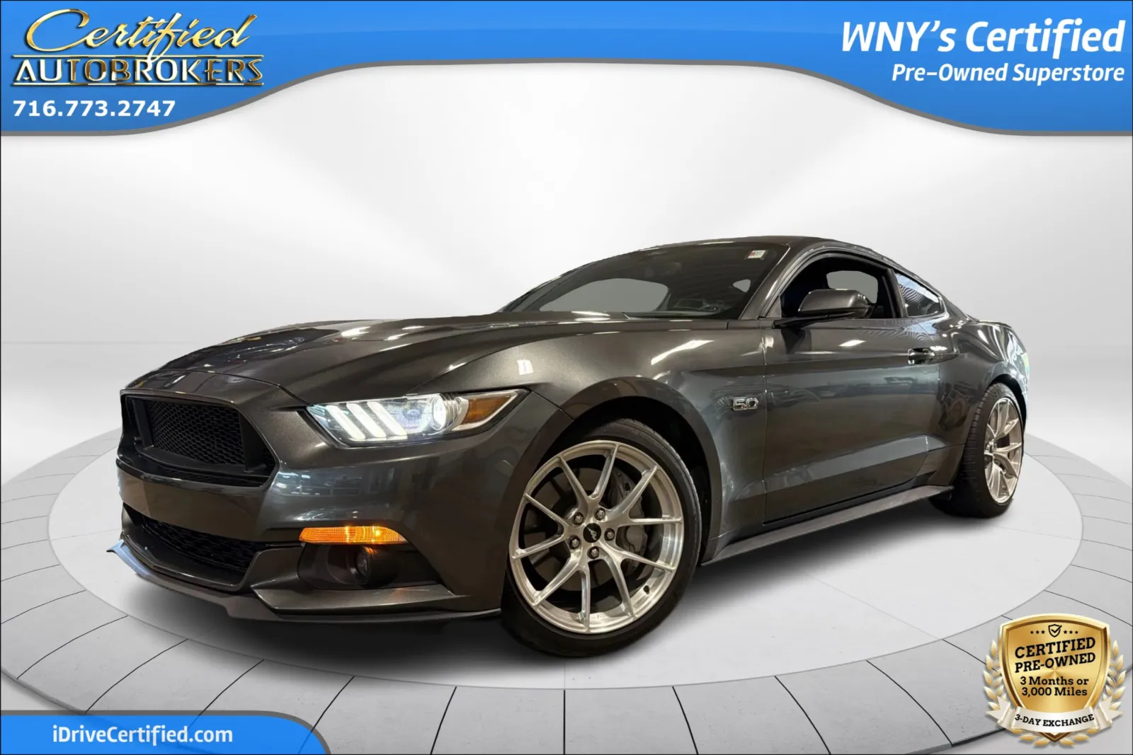 Gray 2015 Ford Mustang GT Premium for sale in Grand Island, NY