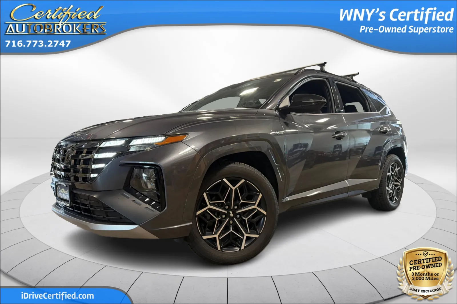 Gray 2024 Hyundai Tucson Hybrid N Line AWD for sale in Grand Island, NY