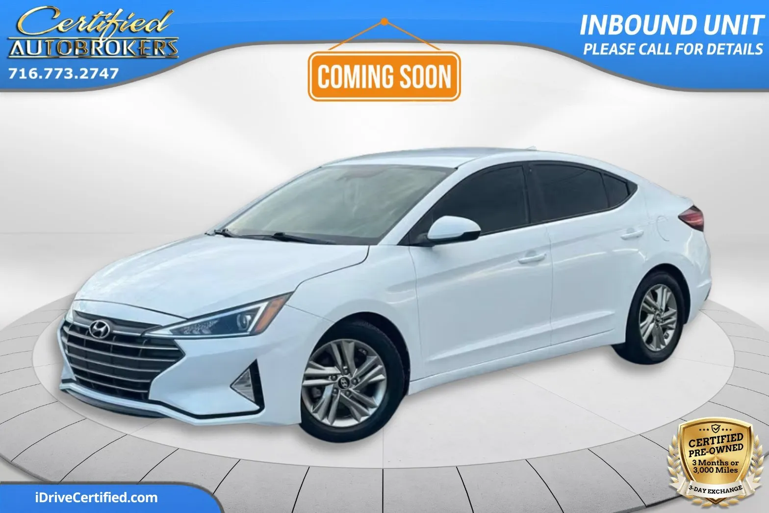 White 2019 Hyundai Elantra SEL for sale in Grand Island, NY