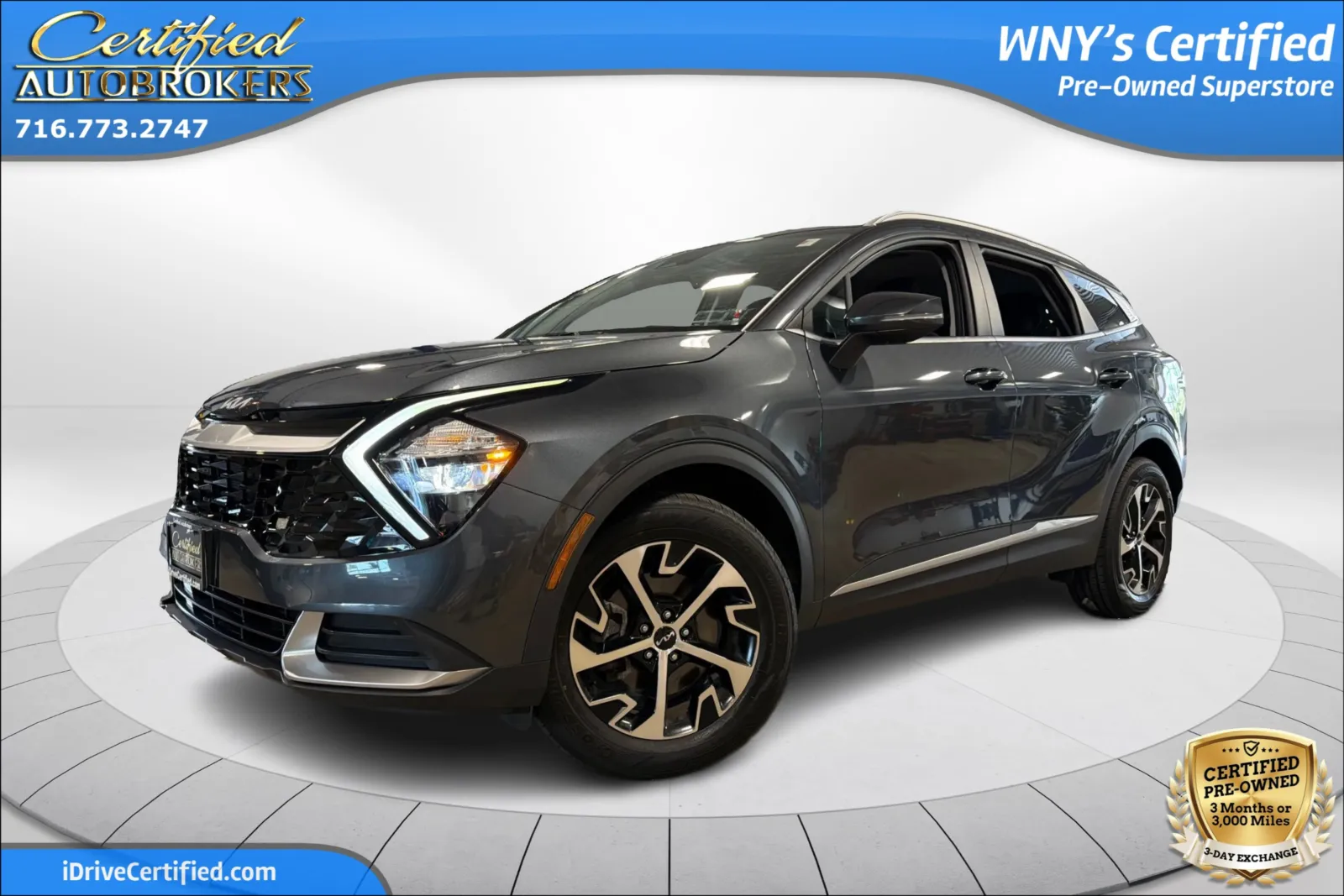 Gray 2023 Kia Sportage Hybrid EX AWD for sale in Grand Island, NY