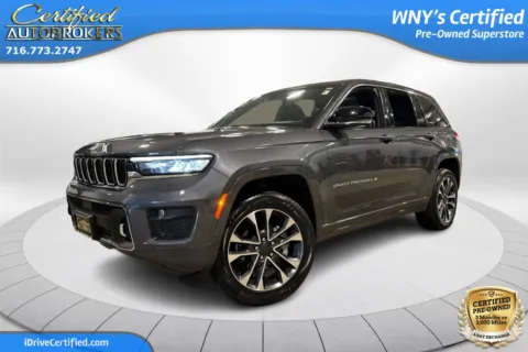 Gray 2022 Jeep Grand Cherokee Overland 4x4 for sale in Grand Island, NY