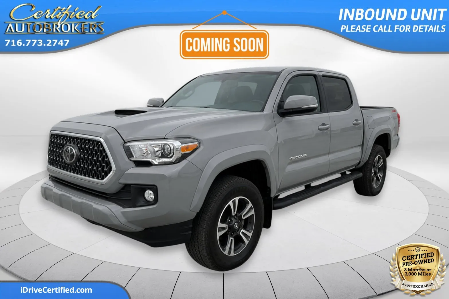Gray 2019 Toyota Tacoma TRD Sport 4x4 for sale in Grand Island, NY