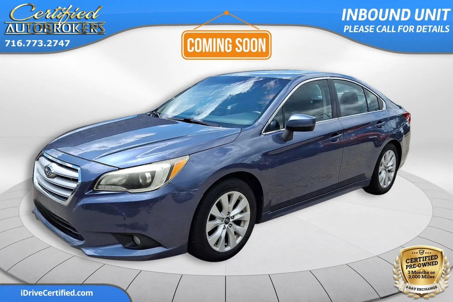 Blue 2016 Subaru Legacy 2.5i Premium AWD for sale in Grand Island, NY