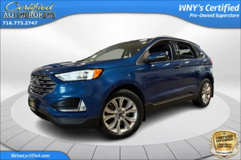 Blue 2020 Ford Edge Titanium AWD for sale in Grand Island, NY