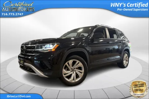 Black 2022 Volkswagen Atlas 3.6L V6 SE w/Technology AWD for sale in Grand Island, NY