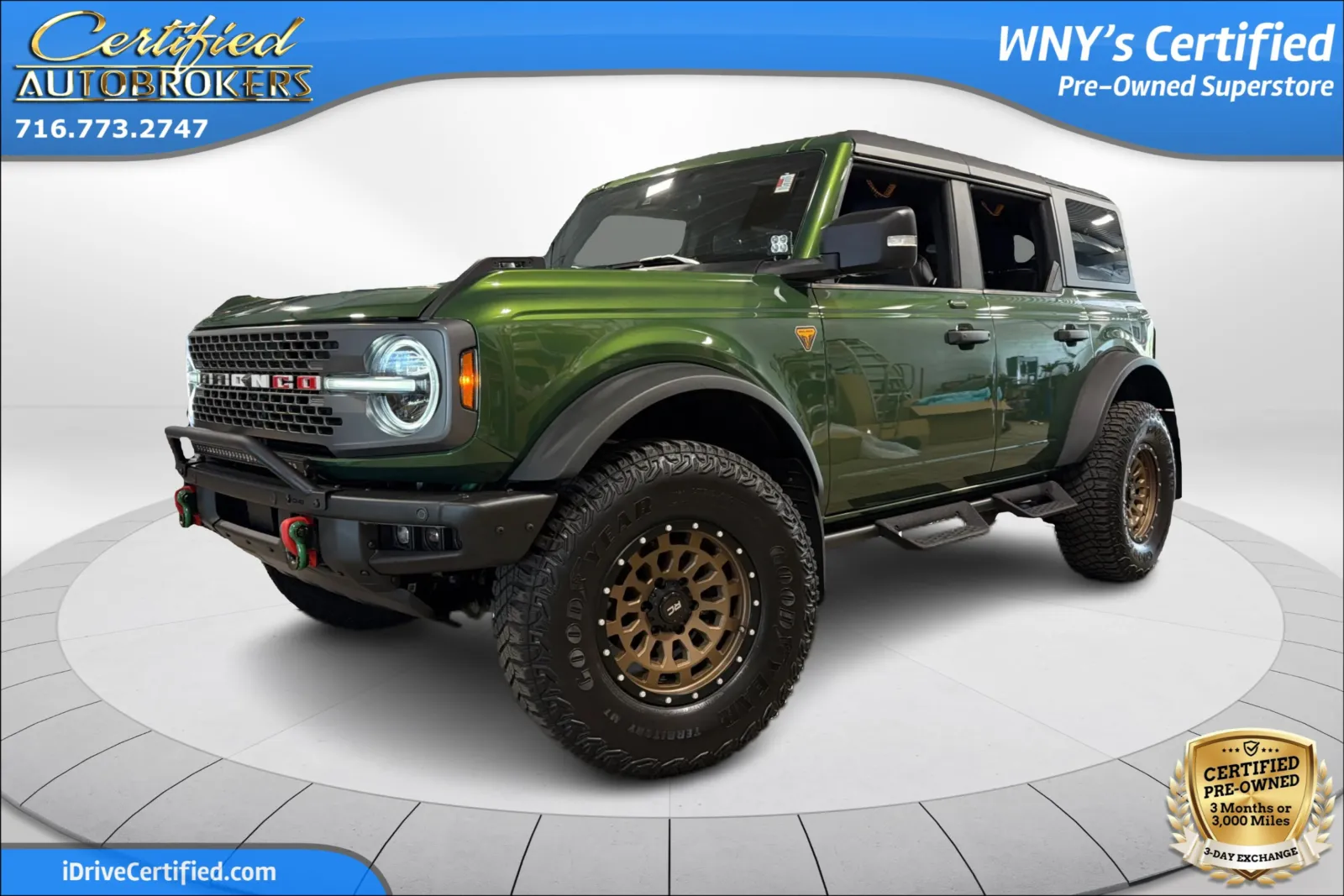 Green 2023 Ford Bronco Advanced Badlands 4x4 for sale in Grand Island, NY